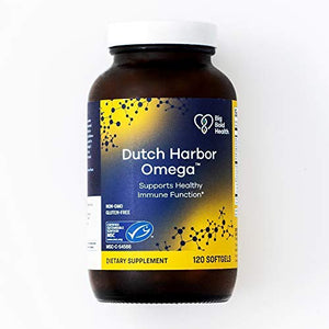 Big Bold Health Dutch Harbor Omega | Omega 3 Fish Oil Supplement | 120 Softgels, 60-Day Supply Lemon Flavor | Wild Alaskan Cod Liver Fish Oil | Includes Omega-3 Fatty Acids with DPA, DHA, & EPA