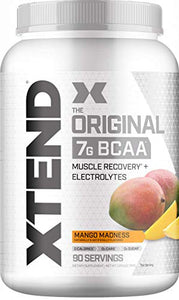 XTEND Original BCAA Powder Mango Madness | Sugar Free Post Workout Muscle Recovery Drink with Amino Acids | 7g BCAAs for Men & Women | 90 Servings