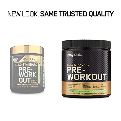 Optimum Nutrition Gold Standard Pre Workout with Creatine, Beta-Alanine, and Caffeine for Energy, Flavor: Green Apple, 30 Servings (Packaging May Vary)