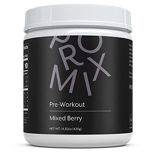 Promix Nutrition Vegan Pre-Workout Powder with Beta Alanine, Taurine & Tyrosine, Mixed Berry, 40 Servings