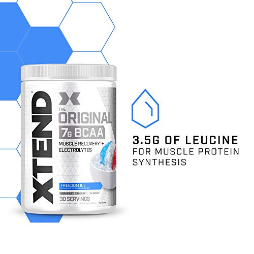 XTEND Original BCAA Powder Freedom Ice | Sugar Free Post Workout Muscle Recovery Drink with Amino Acids | 7g BCAAs for Men & Women | 30 Servings