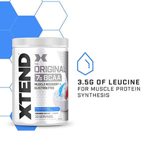 XTEND Original BCAA Powder Freedom Ice | Sugar Free Post Workout Muscle Recovery Drink with Amino Acids | 7g BCAAs for Men & Women | 30 Servings