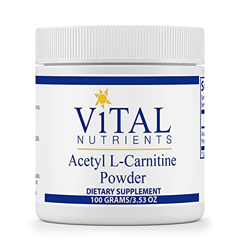 Vital Nutrients - Acetyl L-Carnitine Powder - Supports Normal Brain Function and Memory - Vegetarian - 100 Grams - 3000 mg