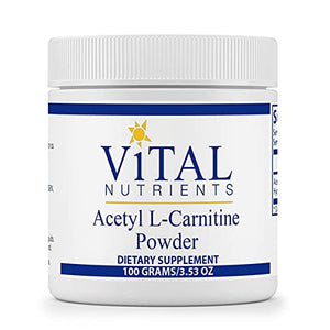 Vital Nutrients - Acetyl L-Carnitine Powder - Supports Normal Brain Function and Memory - Vegetarian - 100 Grams - 3000 mg