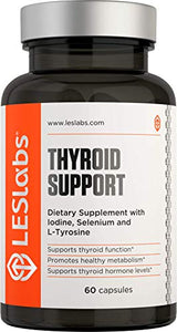 LES Labs Thyroid Support, Natural Supplement for Thyroid Health, Metabolism & Thyroid Hormone Levels, 60 Capsules