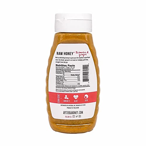 Apiterra - Raw Honey with Turmeric and Ginger - 12 Ounce (3 Count)