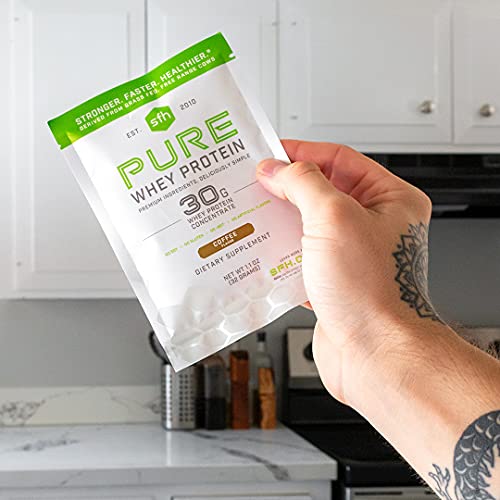 Pure Whey Protein Powder Coffee Pack of 10 Single Serves