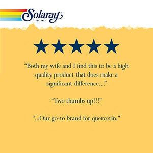 Solaray Mega Quercetin, Healthy Sinus & Immune Support & AMPK Activator, Rutin, Hesperidin & Bromelain, 60 VegCaps