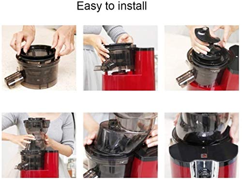wan QIN Juicer Machines, Masticating Juicer, 3.2-Inch Wide Chute Cold Press Juicer, Easy to Clean with Brush, Carrot Slow Juicer Machine, High Nutrition Reserve & Juice Yield Juice Machine