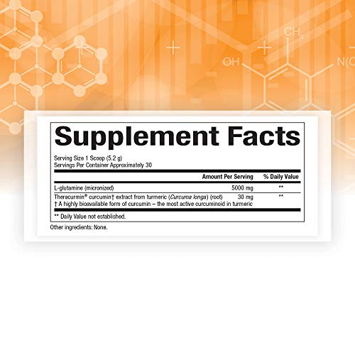 CurcuminRich Theracurmin & L-Glutamine by Natural Factors, Post-Workout Curcumin Powder