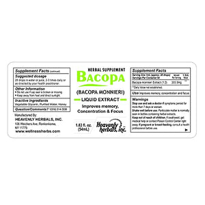 Improves Memory Concentration, Focus with Bacopa Drops - Bacopa Monnieri Extract | Brain Supplement Memory Supplement Cognitive Enhancement | Herbal Remedy 1.83 fl oz
