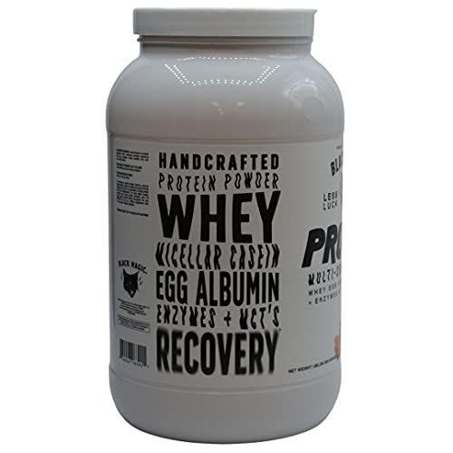 Black Magic Protein Powder Whey Egg Casein Complex + Enzymes & MCT's Recovery 2lbs Cinnamon Toast Cereal Flavor