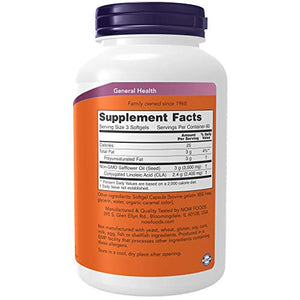 NOW Supplements, CLA (Conjugated Linoleic Acid) 800 mg, Nutritional Oil, 180 Softgels