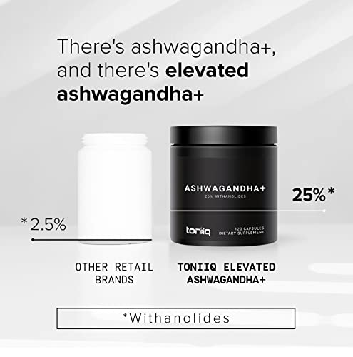 52,500mg 40x Concentrated Extract - 25% Withanolides - Ultra High Strength Ashwagandha Capsules - Wild Harvested in India - Highly Concentrated and Bioavailable Supplement - 120 Veggie Capsules