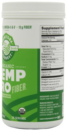 Manitoba Harvest HEMP PRO FIBER, 16 Ounce Tubs (Pack of 2)