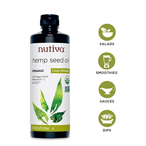 Nutiva Organic Cold-Pressed Unrefined Hemp Oil, 24 Ounce