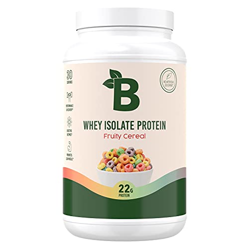 Bloom Nutrition Fruity Cereal Whey Protein Isolate Powder | Fast Digesting, Low Carb, Keto Friendly, Non-GMO | 100 Percent Pure Iso with Zero Sugar Added | Post Workout Recovery Shake Blend