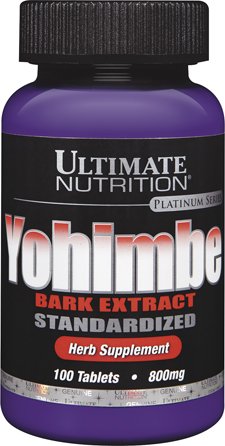 Ultimate Nutrition Yohimbe Bark Extract Tablets, Standardized, 800 mg, 100-Count Bottles