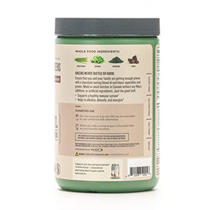 Botanica Organic Chocolate Greens Superfood Powder with Spirulina, Chlorella, Barley, Wheat Grass & Cocoa (27 Servings), No Dairy, Gluten, Soy, Stevia or Added Sugar, Premium Whole Food Ingredients