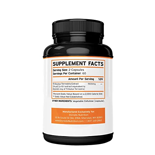 Tribulus Terrestris for Men & Women - 15,000mg Extract Equivalent,120 Capsules - Maca Root Capsules for Men & Women - 15,000mg Extract Equivalent, 60 plus - Horny Goat Weed for Men and Women - [1590mg