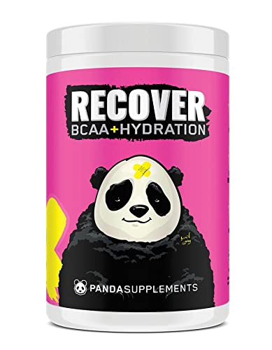 UNDERGROUND BIO LABS™ PANDA SUPPS –RECOVER BCAA + HYDRATION -30 Servings, 5G BCAA 2:1:1, 1G L-Tyrosine, Coconut Water Powder, L-Glutamine, STIM-FREE, Superior Taste and Absorption (Hard Pink Lemonade)