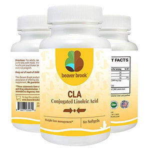 Beaver Brook CLA, 2,000mg Safflower Oil, Non-Stimulating, Non-GMO, Gluten-Free, All Natural, Gluten Free - 60 Capsules