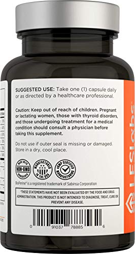 LES Labs Thyroid Support, Natural Supplement for Thyroid Health, Metabolism & Thyroid Hormone Levels, 60 Capsules