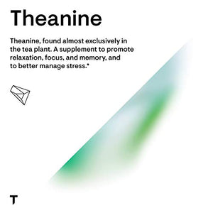 Thorne Theanine - 200mg of L-Theanine - Support a Healthy Stress Response, Relaxation, and Focus - Increases Brain Alpha-Wave Production - 90 Capsules
