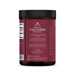 Collagen Powder Protein by Ancient Nutrition, Multi Collagen Vanilla Protein Powder, 45 Servings, with Vitamin C, Hydrolyzed Collagen Peptides Supports Skin and Nails, Gut Health, 16.7oz