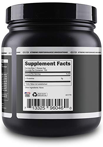 XPI RAW L-Glutamine Powder 500 Grams - Non-GMO, Gluten Free Powder