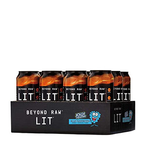 BEYOND RAW Beyond Raw LIT On The Go Ready to Drink Cans | Contains Caffeine, L-Citrulline, and Beta-Alanine, Nitric Oxide Preworkout Supplement | Jolly Rancher Blue Raspberry | 12 Pack