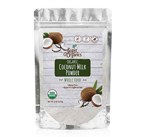 Super Organics Coconut Milk Powder, Superfood Powder, Raw, Whole Food Supplement, Vegan, Gluten & Diary Free, Non GMO, 8 Oz