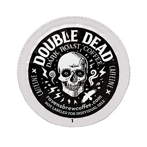 Raven’s Brew Coffee High Caffeine Dark Roast K-Cup Compatible Single Serve Pods — Double Dead 12ct