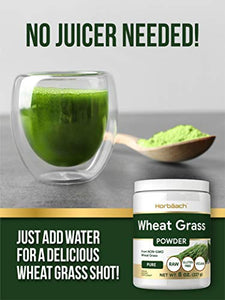 Wheatgrass Powder | 8oz | Vegan, Raw, Non GMO & Gluten Free Wheat Grass Superfood Powder | by Horbaach