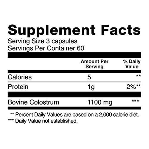 Surthrival: Colostrum Powder Capsules (180 Count), Immune Optimization & Recovery, Dietary Supplement, Gut Health, Immune Support, Keto Friendly
