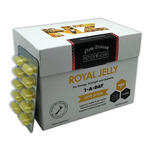 Royal Jelly 1000mg 200 Softgel Capsules 10-HDA Nutritional Supplements (1 Pack)