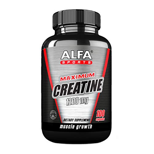 Maximum Creatine Monohydrate 1200 Mg 100 Capsules. Muscle Mass - Muscle Growth - Post Workout Recovery. Reduces Effects of Lactic Acid