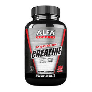 Maximum Creatine Monohydrate 1200 Mg 100 Capsules. Muscle Mass - Muscle Growth - Post Workout Recovery. Reduces Effects of Lactic Acid