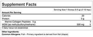 Andrew Lessman Marine Collagen Peptides Powder & MSM 30 Servings - Supports Radiant Smooth Soft Skin, Comfortable Joints. 100% Pure. Super Soluble No Fishy Flavor No Additives Non-GMO