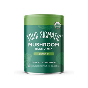 Four Sigmatic Mushroom Blend, 10 Mushroom Blend Mix with Lion's Mane, Reishi, Chaga, Cordyceps, Enokib & Shiitake, Immune & Focus Support, Decaf, 30 Servings