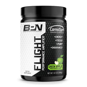 Bare Performance Nutrition, Flight Pre Workout, Energy, Focus & Endurance, Formulated with Caffeine Anhydrous, DiCaffeine Malate, N-Acetyl Tyrosine (30 Servings, Green Apple)