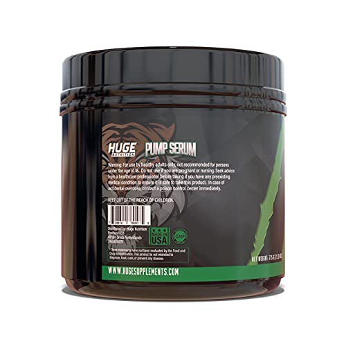 Pump Serum Stim Free Pre Workout Supplement - Caffeine Free Pre Workout Powder & Nitric Oxide Booster - 25 Servings (Jungle Juice, 775g)