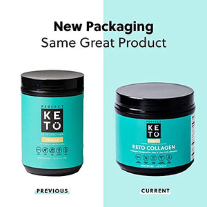 Perfect Keto Collagen Protein Powder with MCT Oil - Grassfed, GF, Multi Supplement, Best for Ketogenic Diets, Use as Keto Creamer, in Coffee and Shakes for Women & Men - Unflavored