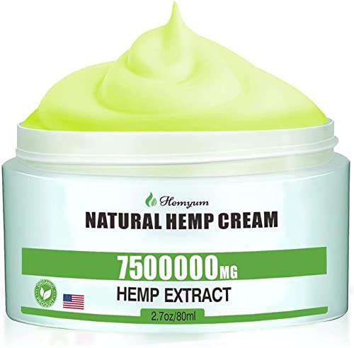 Hemp Cream - Relieve Discomfort in Joints, Knees, Lower Back, Skin - Natural Hemp Plant Extract Cream - Non-GMO, No Stickiness, Made in USA