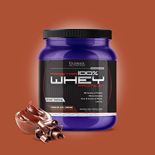 Ultimate Nutrition Prostar Whey Protein Powder Blend of Whey Concentrate Isolate and Peptides – Low Carb, Keto Friendly, 25 Grams of Protein - 15 Servings, Chocolate Crème, 1 Pound