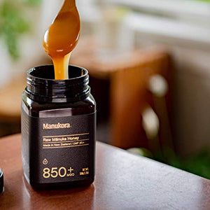 Manukora UMF 20+/MGO 850+ Raw Mānuka Honey (500g/1.1lb) Authentic Non-GMO New Zealand Honey, UMF & MGO Certified, Traceable from Hive to Hand