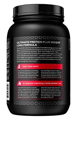 Protein Powder for Weight Loss | MuscleTech Nitro-Tech Ripped | Whey Protein Powder + Weight Loss Formula | Lose Weight | Weight Loss Protein Powder for Women & Men | Vanilla, 2 lb(package may vary)