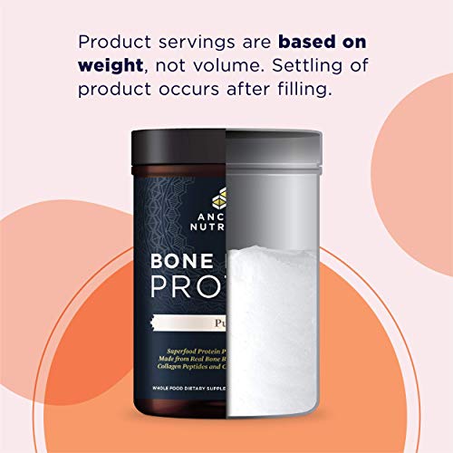 Bone Broth Protein Powder by Ancient Nutrition, Pure Flavor, 20g Protein per Serving, Supports Healthy Skin, Gut Health, Joint Supplement, Gluten Free, Paleo and Keto Friendly, 40 Servings