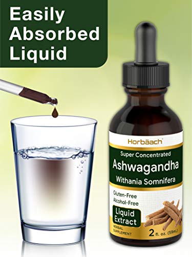 Ashwagandha Root Liquid Extract | 2 fl oz | Alcohol Free Tincture | Vegetarian, Non-GMO, Gluten Free Supplement | by Horbaach