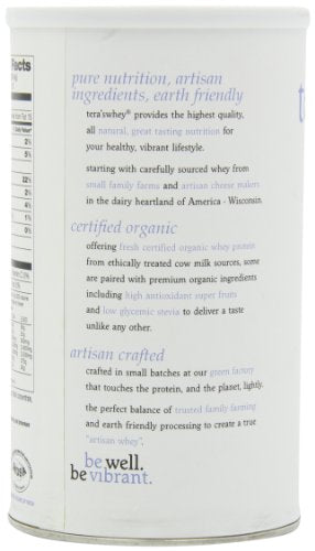teraswhey Grass Fed Organic Whey Protein, Plain, 12 Ounce